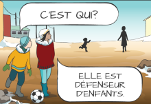 Visite d’un défenseur – bande dessinée!